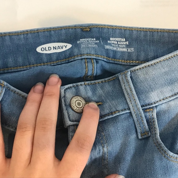 Old Navy Rockstar super skinny jeans blue 24/7 sculpt - Picture 2 of 4